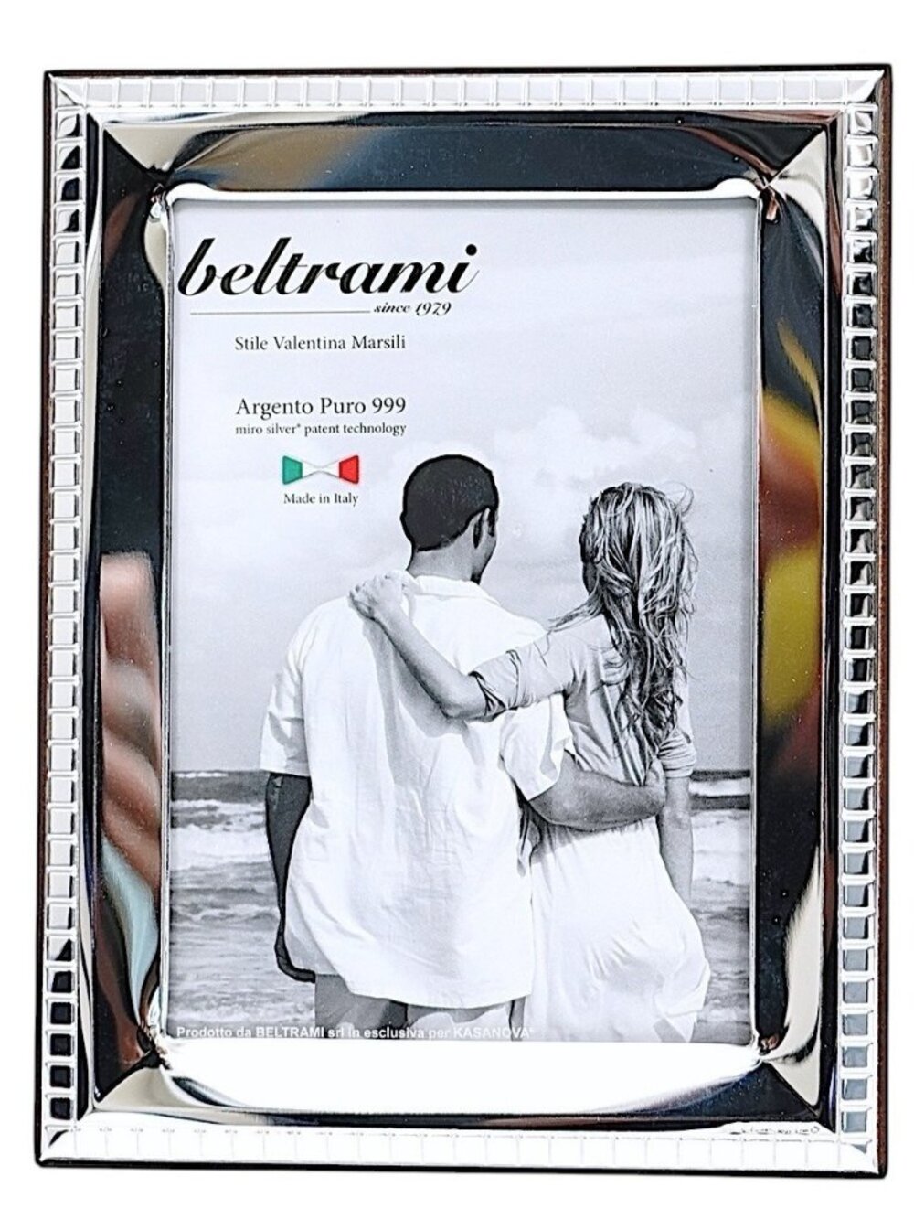 Beltrami Kasanova Photo Frame Silverplate Argento999 Collection 6.75"h Italy NWT